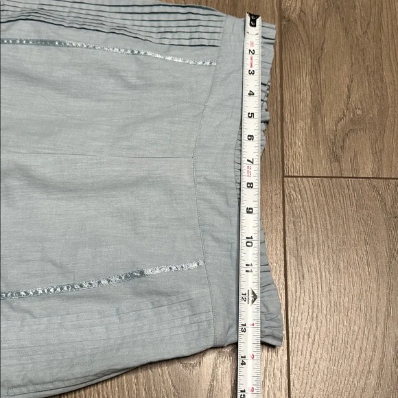 Free People × Nigel Preston Wide Flare Trousers High Rise Light Blue Size XS - Picture 10 of 15